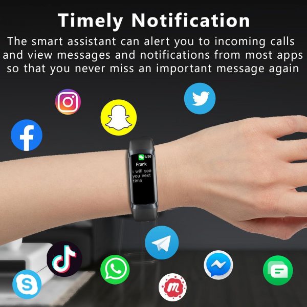 Fitness Tracker with 24/7 Heart Rate Blood Oxygen Sleep Monitor,Activity Tracker with 1.1" AMOLED Touch Color Screen, Multiple Sport Modes Step Counter,IP68 Waterproof for Andriod iPhone Women Men - Image 5