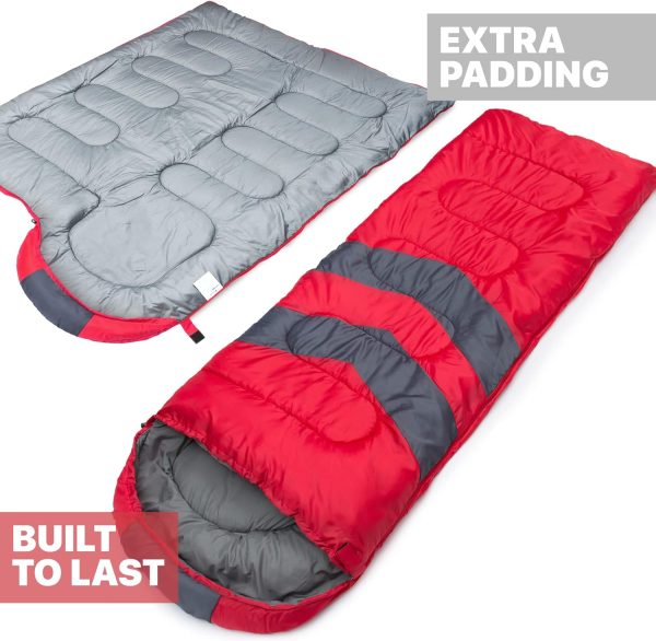 MalloMe Sleeping Bags for Adults Cold Weather & Warm - Backpacking Camping Sleeping Bag for Kids 10-12, Girls, Boys - Lightweight Compact Camping Essentials Gear Accessories Hiking Sleep Must Haves - Image 3