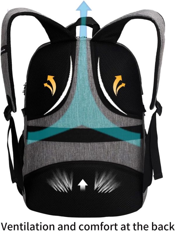 SHRRADOO Travel Laptop Backpack, Business Anti Theft Slim Durable Laptops Backpack with USB Charging Port, College High School Computer Bag for Men Women Fits 16.3 Inch Notebook - Image 5