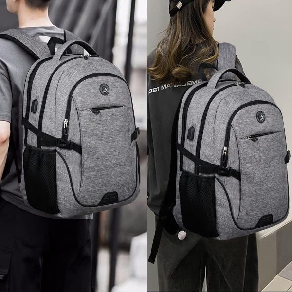 SHRRADOO Travel Laptop Backpack, Business Anti Theft Slim Durable Laptops Backpack with USB Charging Port, College High School Computer Bag for Men Women Fits 16.3 Inch Notebook - Image 7